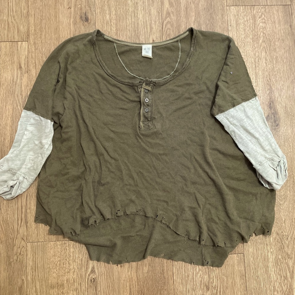 We The Free, Distressed Long Sleeve Shirt